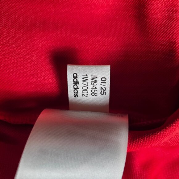 Adidas Original Trefoil Adicolor PolyTee Shirt Men Size L IM9458 Red NWT Scarlet - Picture 8 of 9